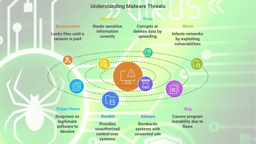 Different types of malware threats